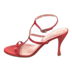 Escada Women’s Red Strappy Heels Sandals Size 8.5